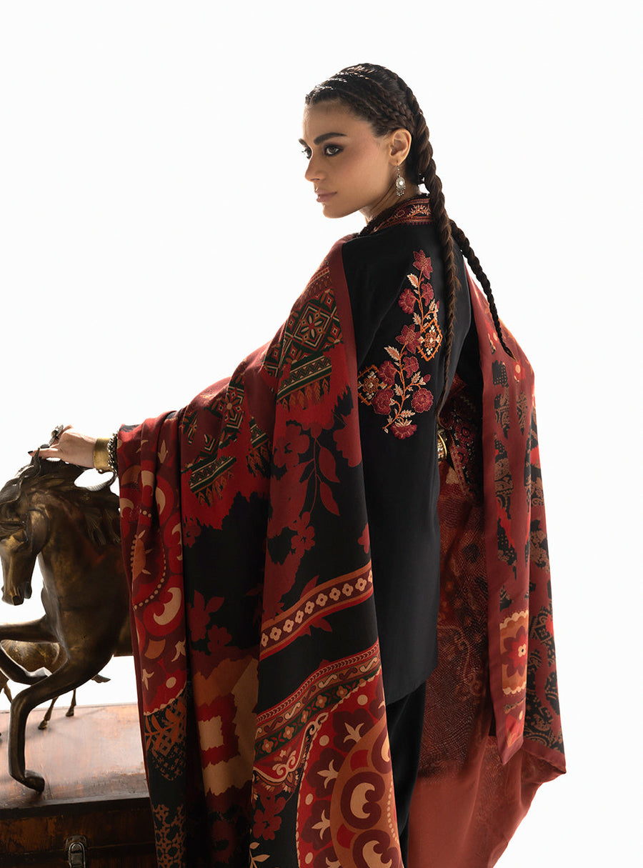 Zainab Chottani Embroidered Marina Twill Unstitched 3Pc Suit D-02 Vira