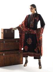 Zainab Chottani Embroidered Marina Twill Unstitched 3Pc Suit D-02 Vira
