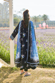 Farasha Summer Escape Embroidered Lawn Unstitched 3Pc Suit - Virelle Blue