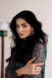 Farasha Fiorella Embroidered Chiffon Unstitched 3Pc Suit - Viridian Tale