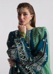 Hussain Rehar Embroidered Luxury Lawn Unstitched 3Pc Suit D-10 VIVACE