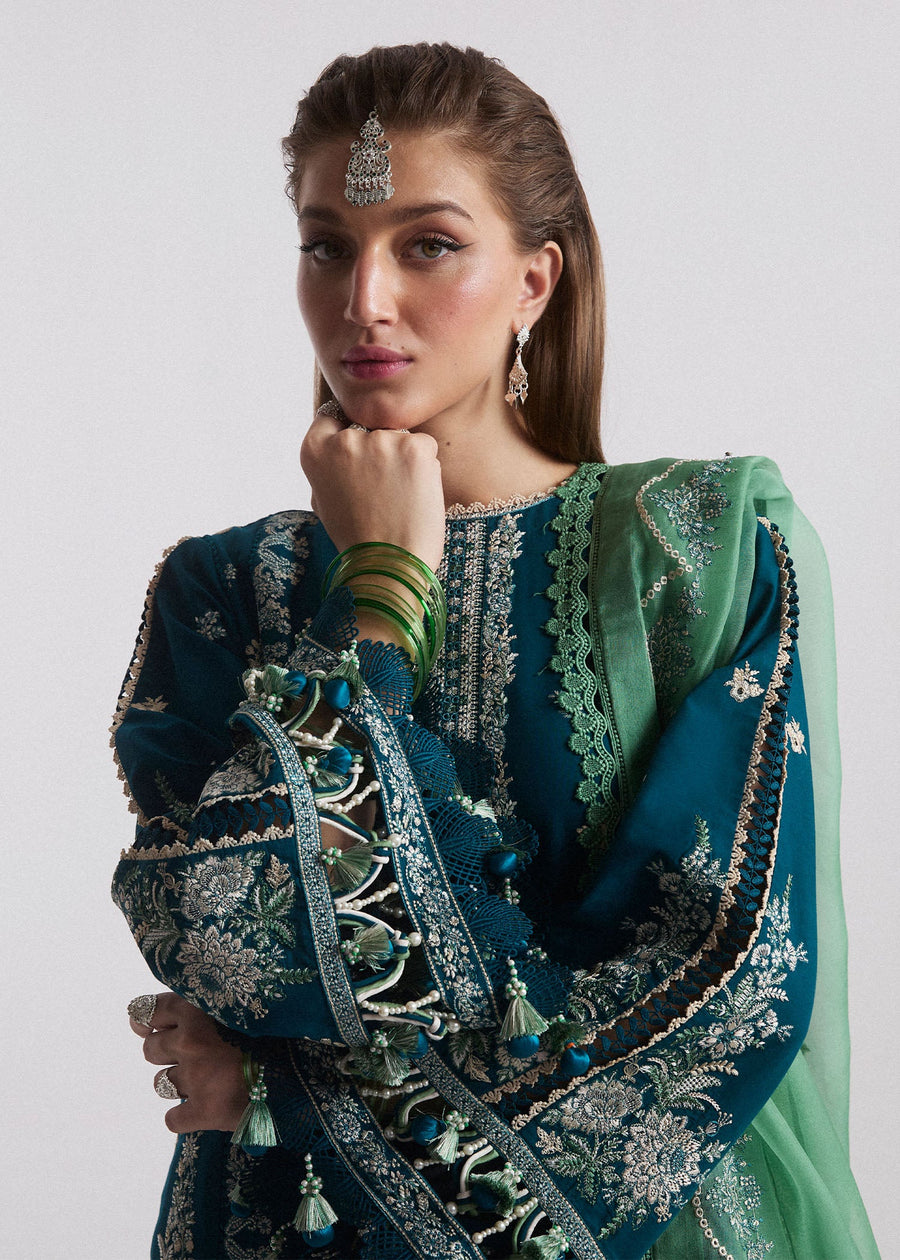 Hussain Rehar Embroidered Luxury Lawn Unstitched 3Pc Suit D-10 VIVACE