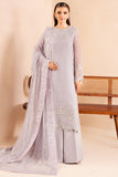 Farasha Luxury Formal Embroidered Chiffon Unstitched 3Pc Suit - Vivid