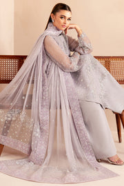 Farasha Luxury Formal Embroidered Chiffon Unstitched 3Pc Suit - Vivid