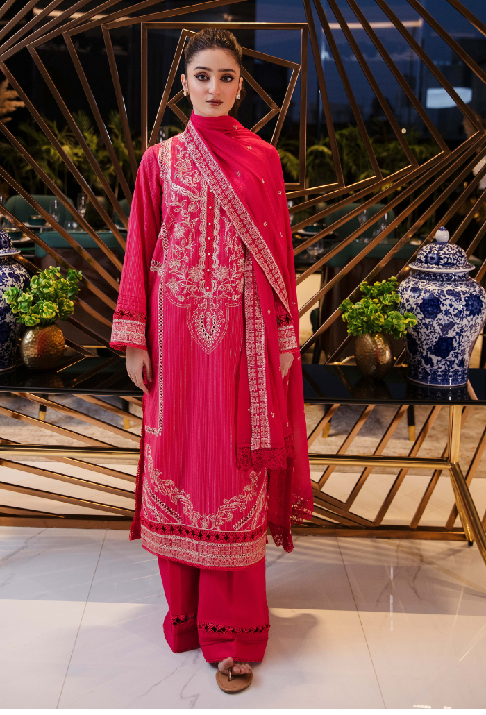 Vouge by Humdum Embroidered Lawn Unstitched 3Pc Suit D-07