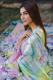 Feathers Premium Printed Lawn Unstitched 3Pc Suit WATER LILY-NJL018