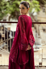 Qalamkar Embroidered Luxury Chiffon Unstitched 3Pc Suit WC-02 SIOFE