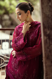 Qalamkar Embroidered Luxury Chiffon Unstitched 3Pc Suit WC-02 SIOFE