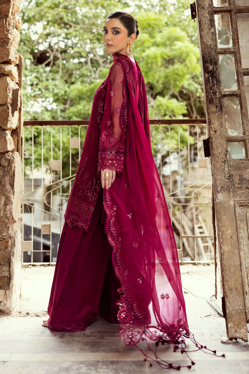 Qalamkar Embroidered Luxury Chiffon Unstitched 3Pc Suit WC-02 SIOFE