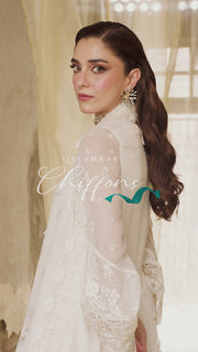 Qalamkar Embroidered Luxury Chiffon Unstitched 3Pc Suit WC-03 ROISE