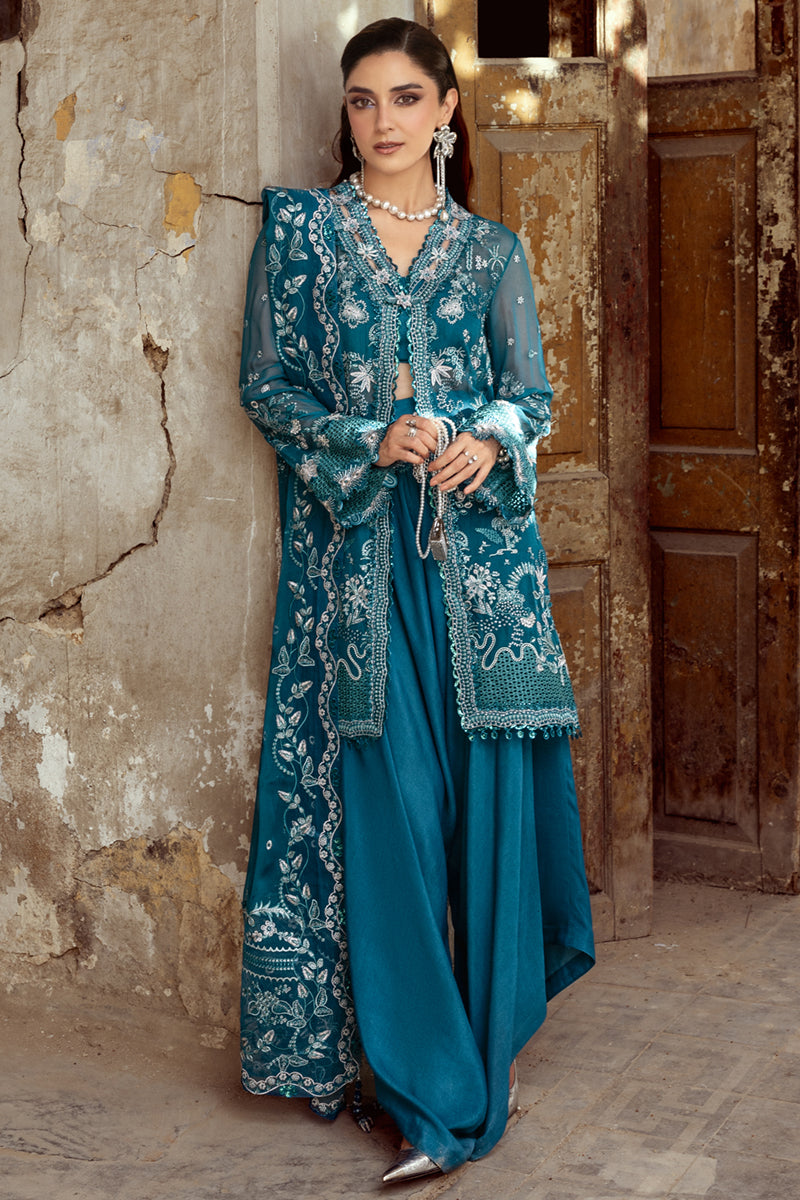 Qalamkar Embroidered Luxury Chiffon Unstitched 3Pc Suit WC-04 NESSA