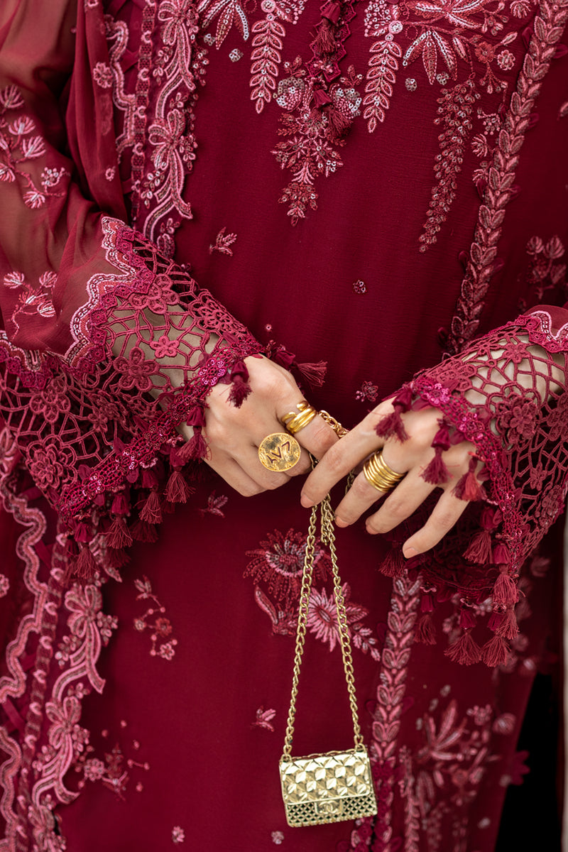 Qalamkar Embroidered Luxury Chiffon Unstitched 3Pc Suit WC-06 JAYNE