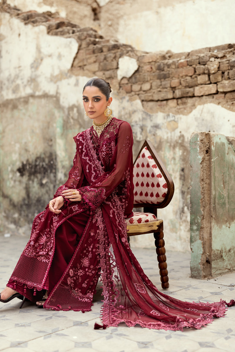Qalamkar Embroidered Luxury Chiffon Unstitched 3Pc Suit WC-06 JAYNE