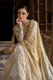 Qalamkar Embroidered Luxury Chiffon Unstitched 3Pc Suit WC-07 HEELA