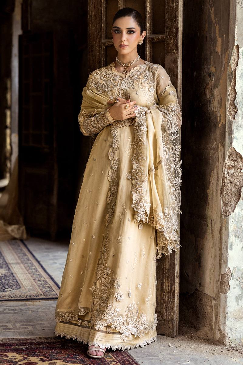 Qalamkar Embroidered Luxury Chiffon Unstitched 3Pc Suit WC-07 HEELA