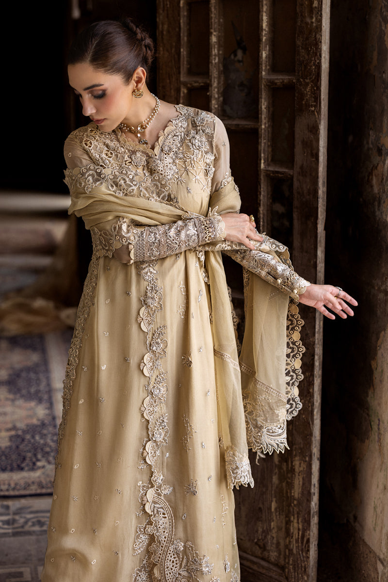 Qalamkar Embroidered Luxury Chiffon Unstitched 3Pc Suit WC-07 HEELA