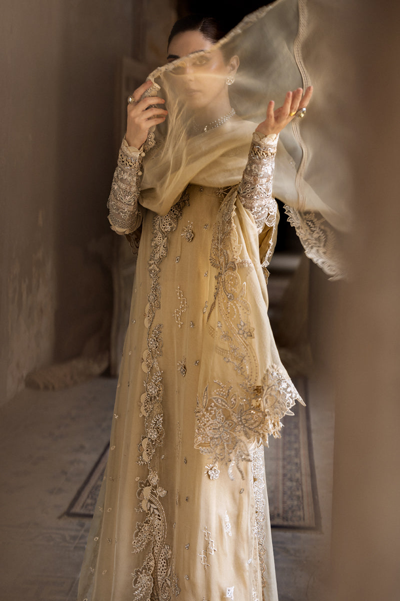 Qalamkar Embroidered Luxury Chiffon Unstitched 3Pc Suit WC-07 HEELA