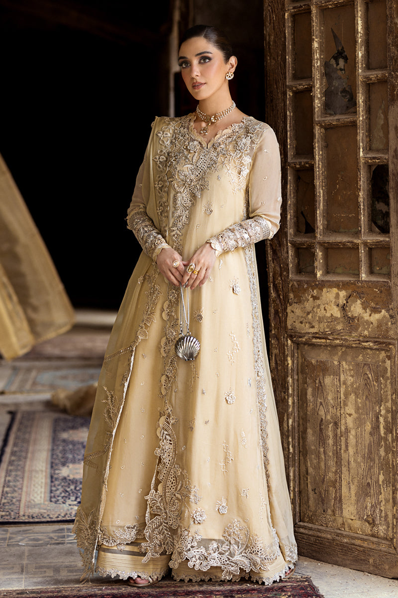 Qalamkar Embroidered Luxury Chiffon Unstitched 3Pc Suit WC-07 HEELA