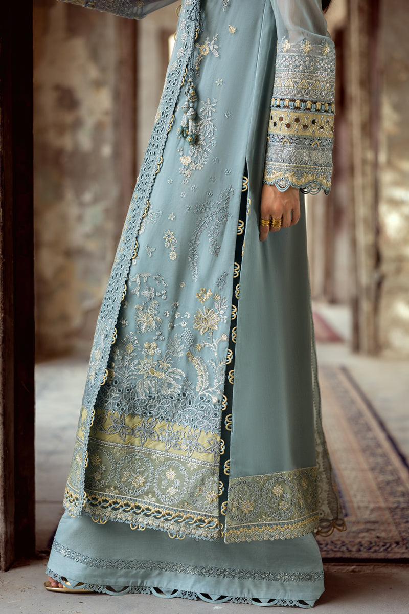 Qalamkar Embroidered Luxury Chiffon Unstitched 3Pc Suit WC-08 VEVIN