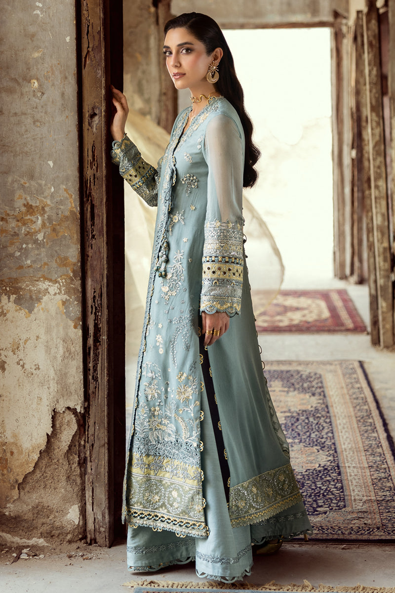 Qalamkar Embroidered Luxury Chiffon Unstitched 3Pc Suit WC-08 VEVIN
