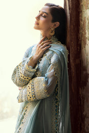 Qalamkar Embroidered Luxury Chiffon Unstitched 3Pc Suit WC-08 VEVIN