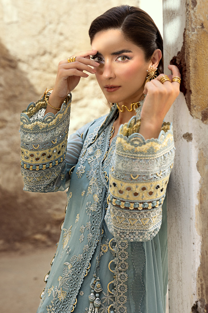 Qalamkar Embroidered Luxury Chiffon Unstitched 3Pc Suit WC-08 VEVIN