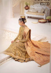 AIK Atelier Wedding Festive Embroidered Kundan Zari Unstitched 3Pc Suit LOOK-02