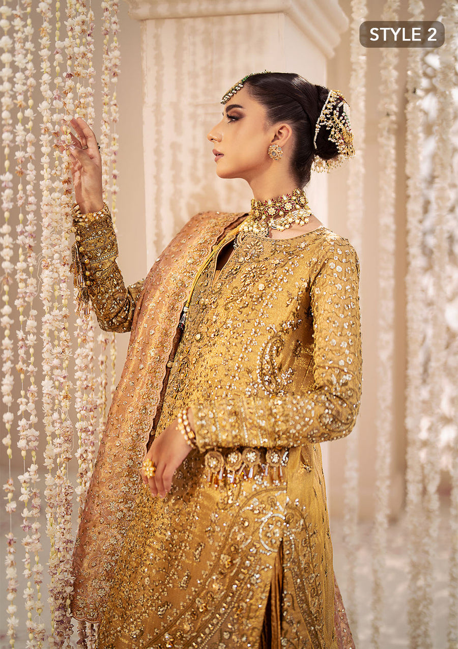 AIK Atelier Wedding Festive Embroidered Kundan Zari Unstitched 3Pc Suit LOOK-02