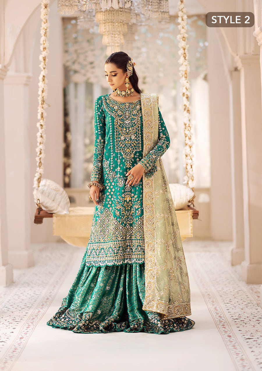 AIK Atelier Wedding Festive Embroidered Silk Unstitched 3Pc Suit LOOK-09