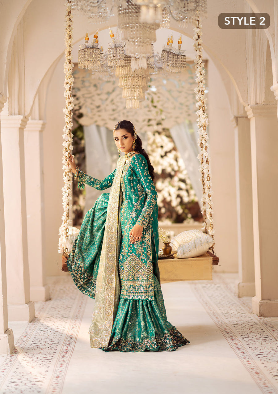 AIK Atelier Wedding Festive Embroidered Silk Unstitched 3Pc Suit LOOK-09