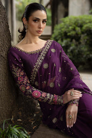 Maria.B Soiree Embroidered Chiffon Unstitched Saree WF-09-01