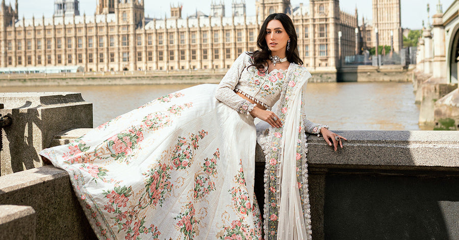 Maria.B Soiree Embroidered Raw Silk Unstitched 3Pc Suit WF-09-02