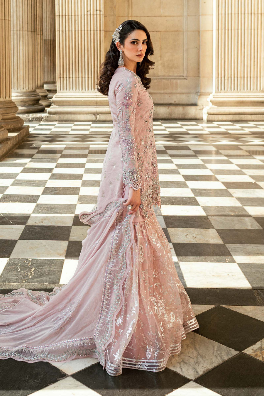 Maria.B Soiree Embroidered Raw Silk Unstitched 3Pc Suit WF-09-05