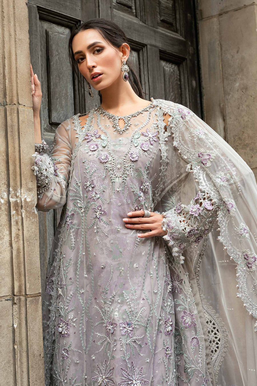 Maria.B Soiree Embroidered Net Unstitched 3Pc Suit WF-09-07