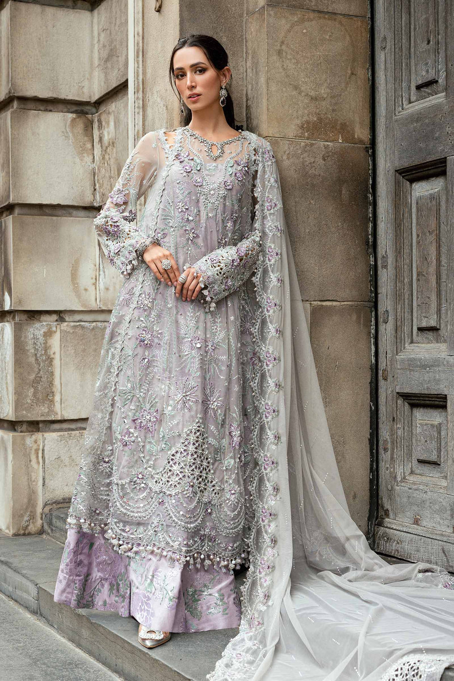 Maria.B Soiree Embroidered Net Unstitched 3Pc Suit WF-09-07