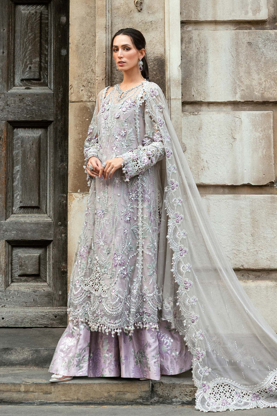 Maria.B Soiree Embroidered Net Unstitched 3Pc Suit WF-09-07