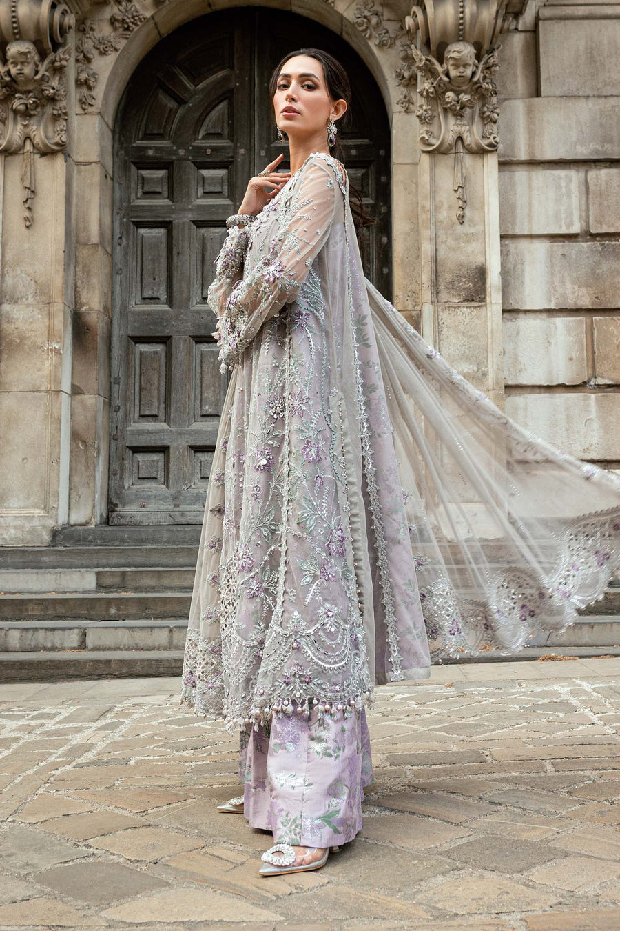 Maria.B Soiree Embroidered Net Unstitched 3Pc Suit WF-09-07