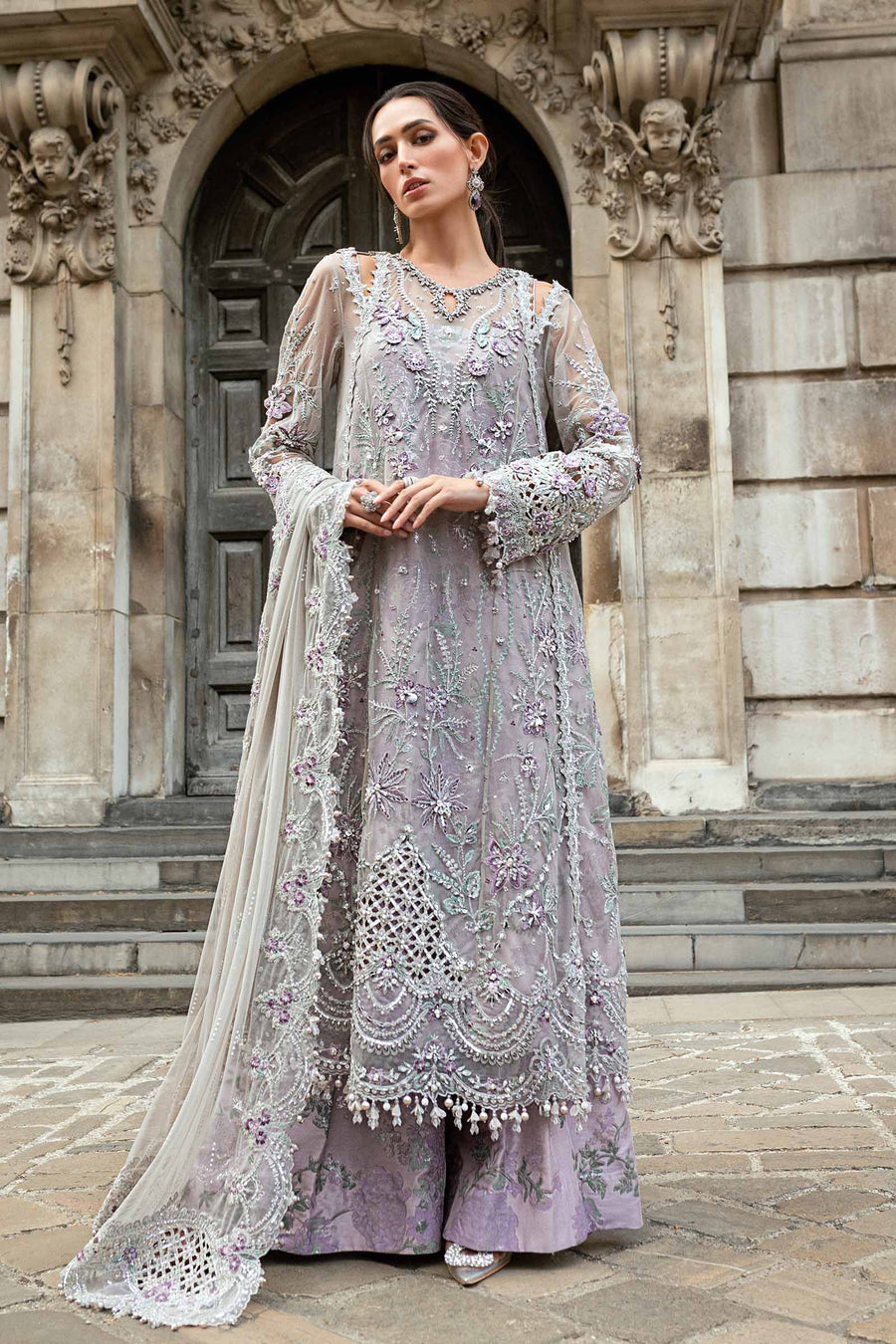 Maria.B Soiree Embroidered Net Unstitched 3Pc Suit WF-09-07