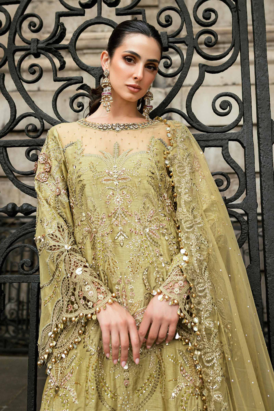 Maria.B Soiree Embroidered Raw Silk Unstitched 3Pc Suit WF-09-08