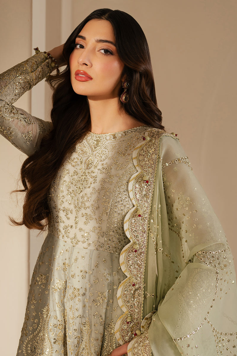 Jazmin Wedding Formal Embroidered Chiffon Unstitched 3Pc Suit WF'25-01