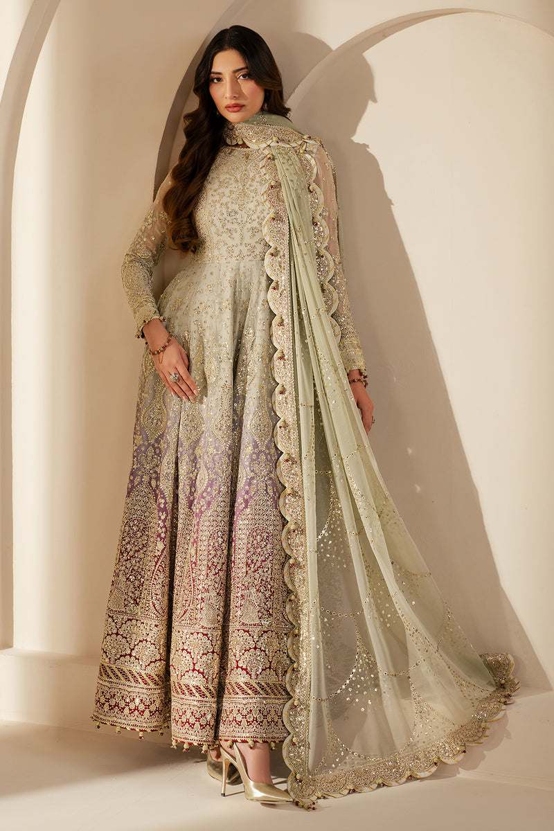 Jazmin Wedding Formal Embroidered Chiffon Unstitched 3Pc Suit WF'25-01