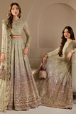 Jazmin Wedding Formal Embroidered Chiffon Unstitched 3Pc Suit WF'25-01