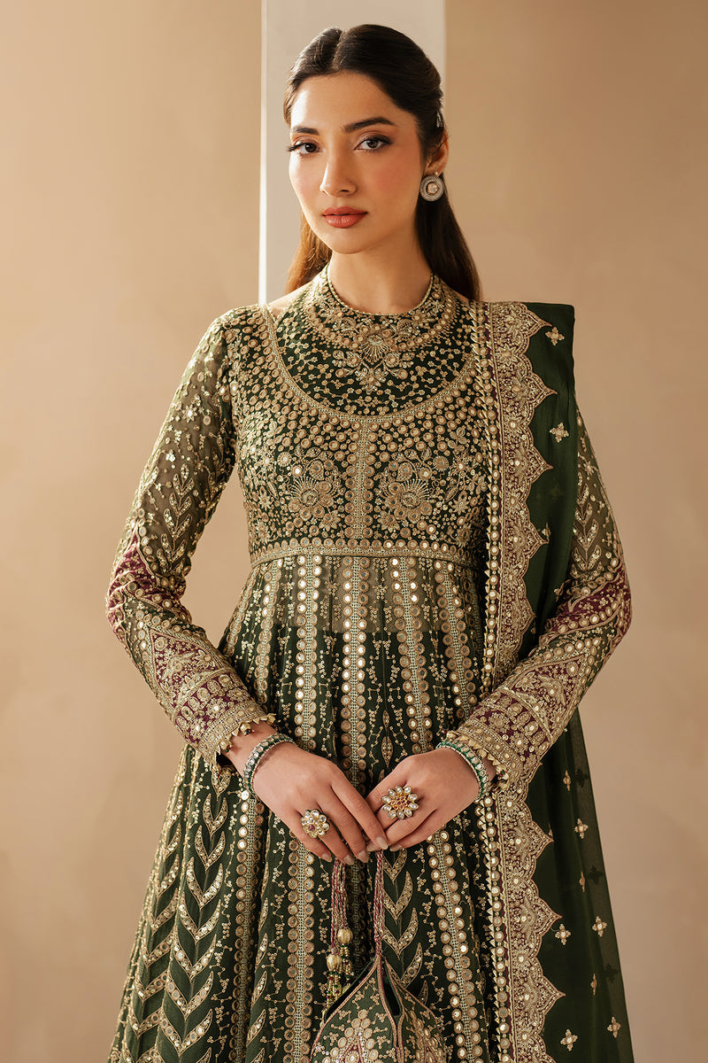 Jazmin Wedding Formal Embroidered Chiffon Unstitched 3Pc Suit WF'25-02