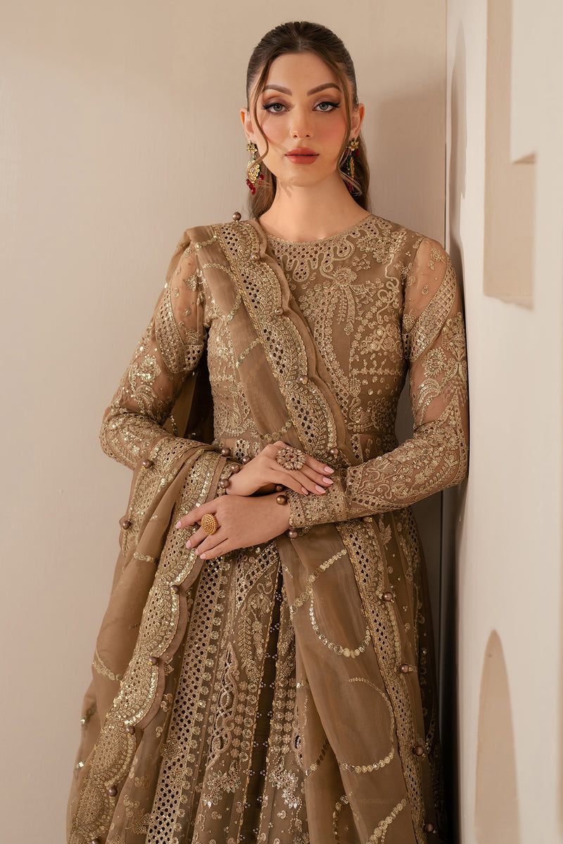Jazmin Wedding Formal Embroidered Chiffon Unstitched 3Pc Suit WF'25-04