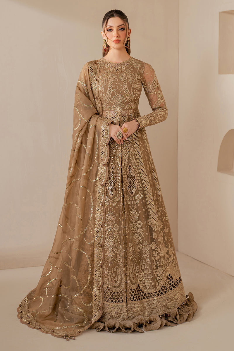Jazmin Wedding Formal Embroidered Chiffon Unstitched 3Pc Suit WF'25-04
