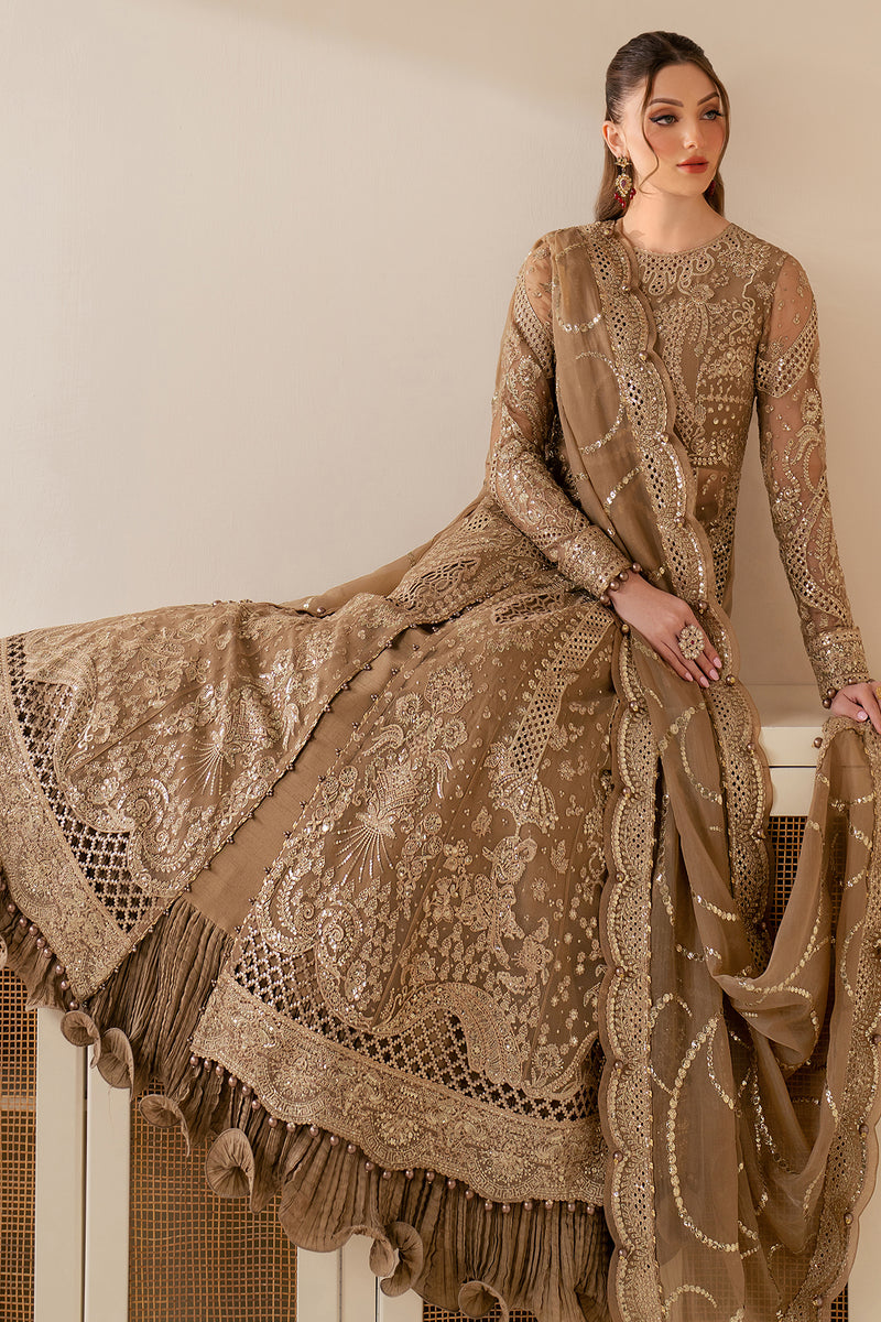 Jazmin Wedding Formal Embroidered Chiffon Unstitched 3Pc Suit WF'25-04