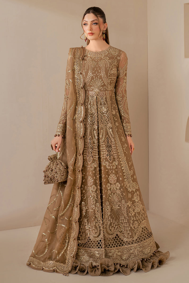 Jazmin Wedding Formal Embroidered Chiffon Unstitched 3Pc Suit WF'25-04