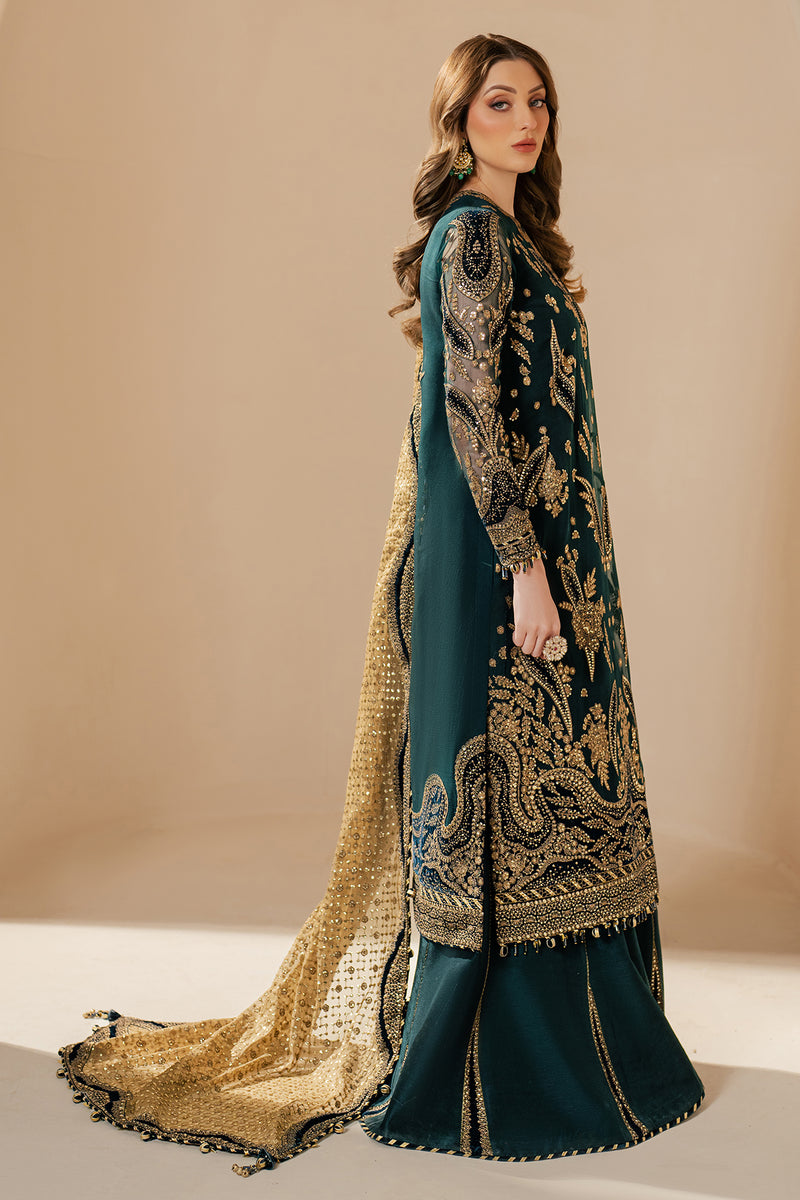 Jazmin Wedding Formal Embroidered Chiffon Unstitched 3Pc Suit WF'25-06