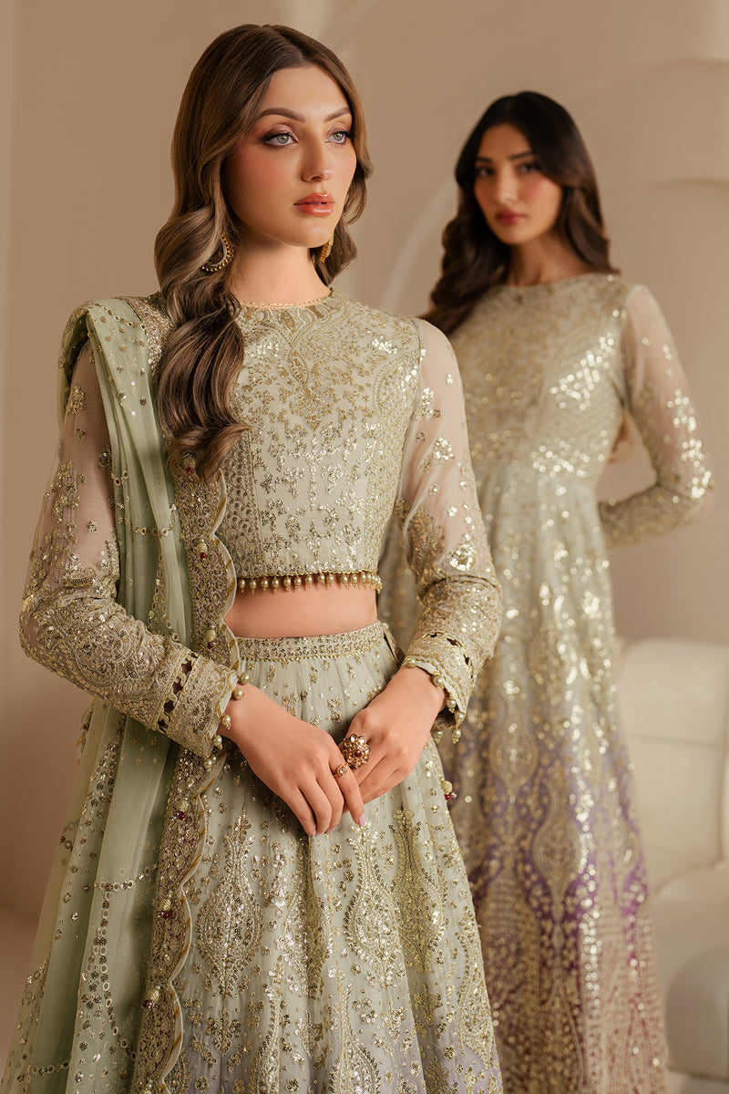 Jazmin Wedding Formal Embroidered Chiffon Unstitched 3Pc Suit WF'25-09