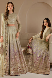 Jazmin Wedding Formal Embroidered Chiffon Unstitched 3Pc Suit WF'25-09
